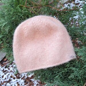 Alpaka-meriino beanie virsikutooni