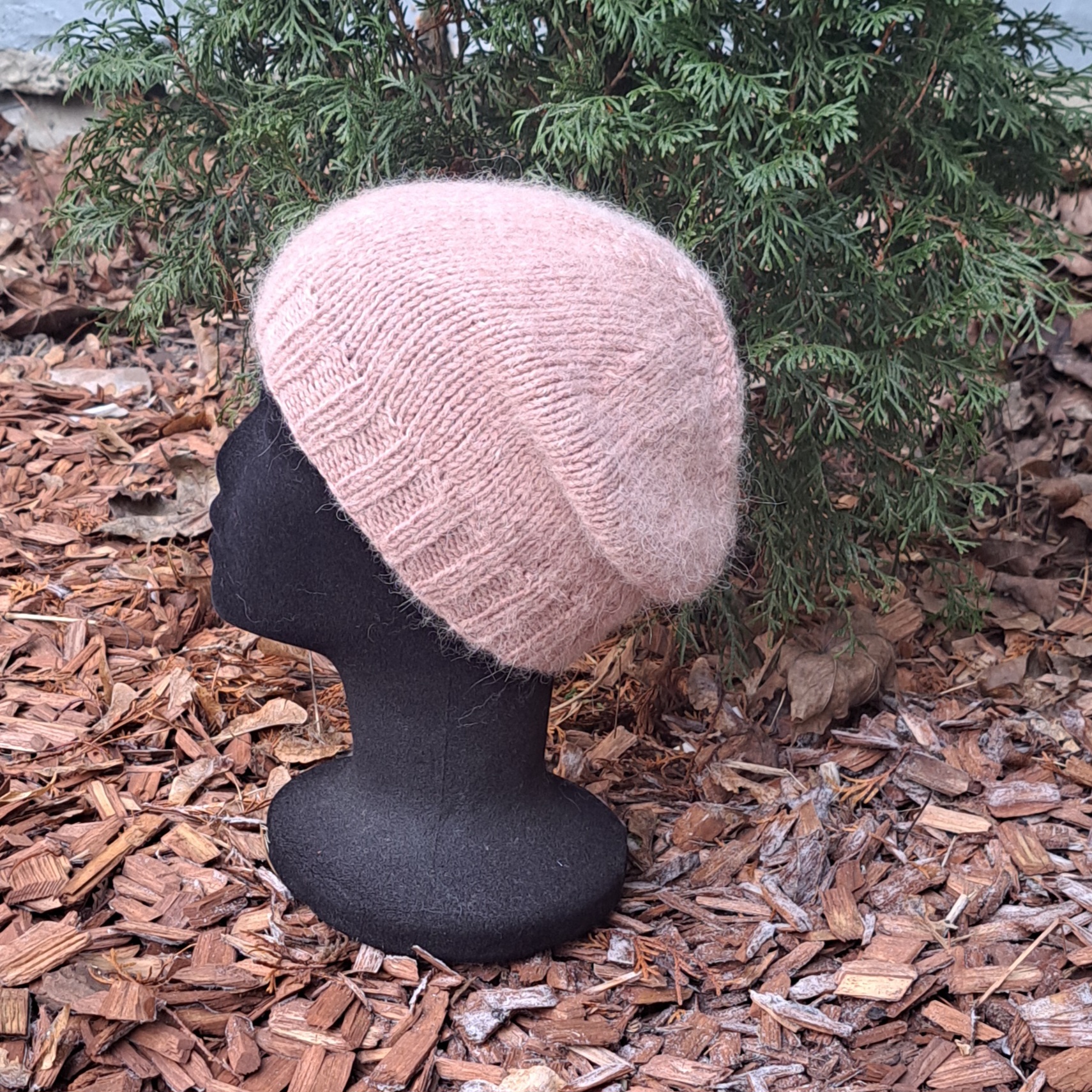 Alpaka-meriino beanie soonikuga virsikutooni - Image 3