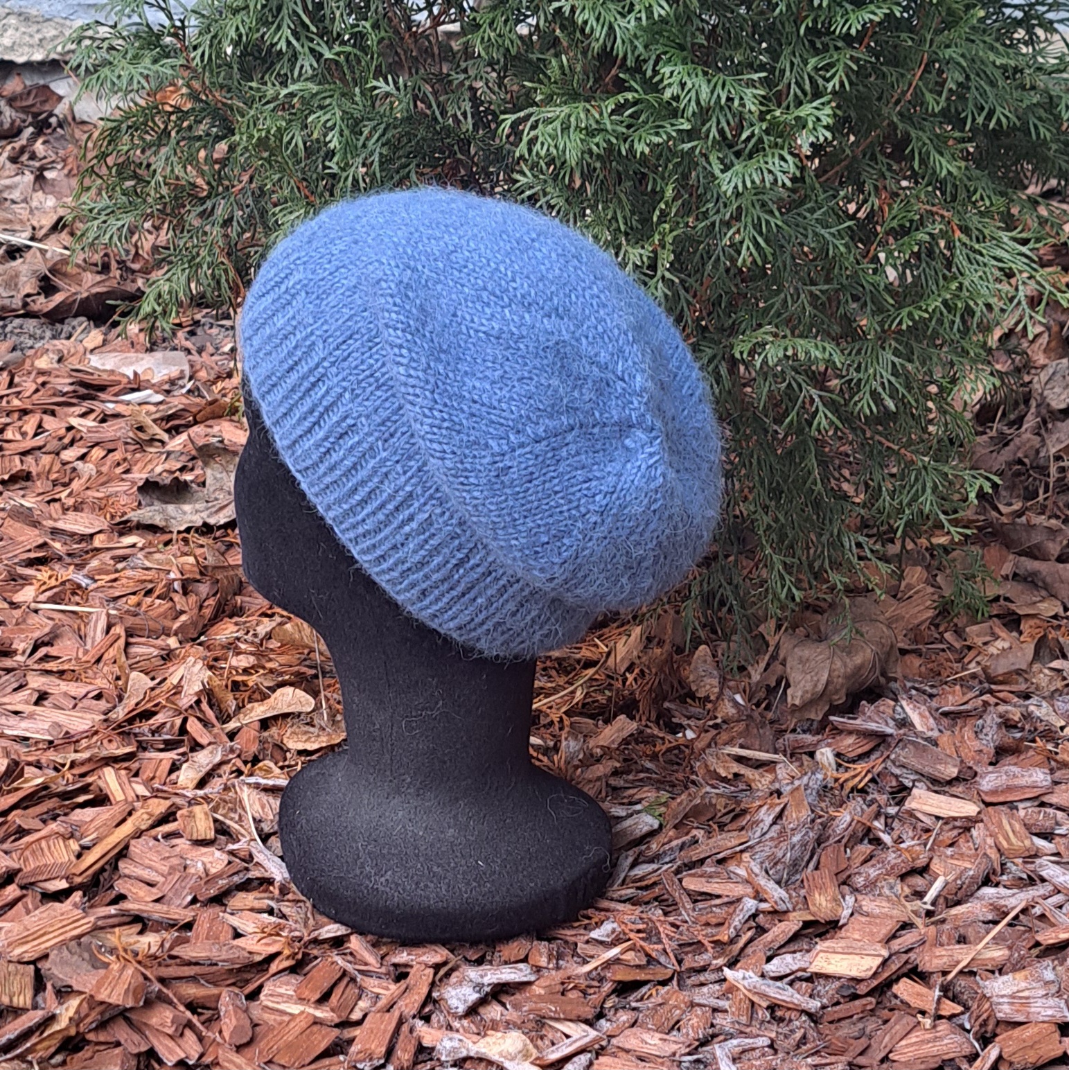 Alpaka-meriino beanie soonikuga teksasinine - Image 3